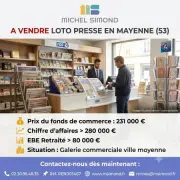 Vente - Tabac - Cadeaux souvenirs - Librairie - Loto - PMU - Presse - Mayenne (53)
