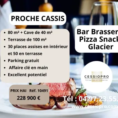Vente - Bar - Brasserie - Restaurant - Pizzeria - Glacier - Pizzas à emporter - Snack - Cassis (13260)-photo-1