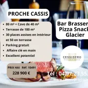 Vente - Bar - Brasserie - Restaurant - Pizzeria - Glacier - Pizzas à emporter - Snack - Cassis (13260)