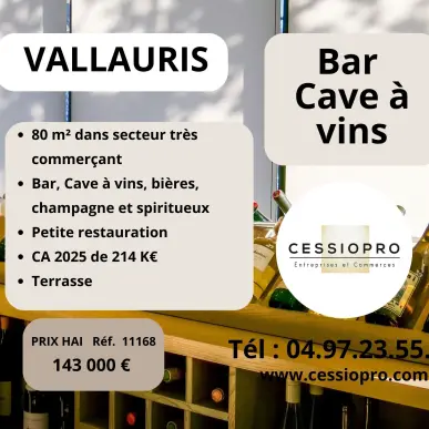 Vente - Bar - Cave à vins - Vins et spiritueux - Vallauris (06220)-photo-1