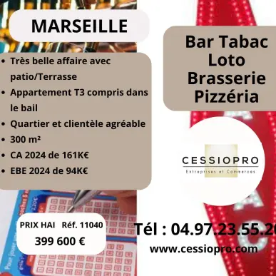 Vente - Bar - Brasserie - Restaurant - Tabac - Pizzeria - Loto - Marseille 11ème (13011)-photo-1