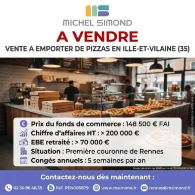 Vente - Restaurant - Pizzeria - Vente à emporter - Ille-et-Vilaine (35)-photo-1