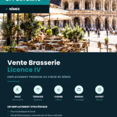 Vente - Brasserie - Restaurant - Licence IV - Gard (30)-photo-3