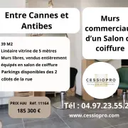 Vente - Salon de coiffure - Juan les pins (06160)