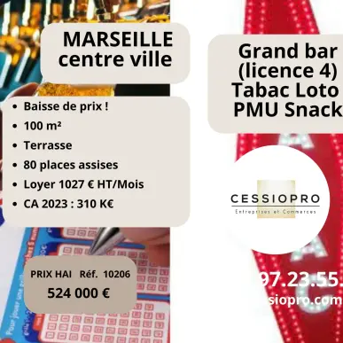 Vente - Bar - Restaurant - Tabac - Loto - PMU - Snack - Marseille 15ème (13015)-photo-1