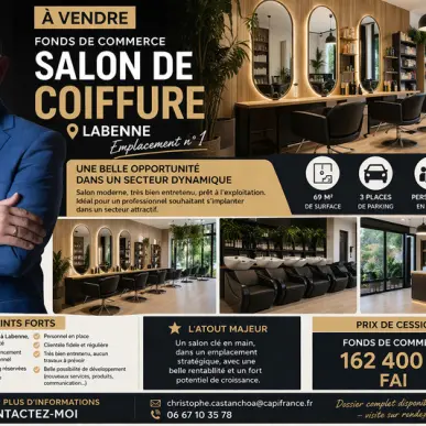 Vente - Salon de coiffure - Labenne (40530)-photo-1