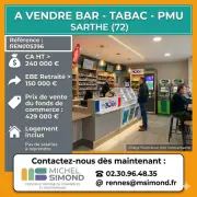 Vente - Bar - Tabac - Loto - PMU - Sarthe (72)