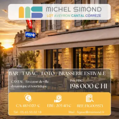 Vente - Bar - Restaurant - Tabac - FDJ - Loto - PMU - Snack - Cantal (15)-photo-2