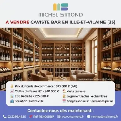 Vente - Bar - Cave à vins - Vins et spiritueux - Ille-et-Vilaine (35)-photo-1