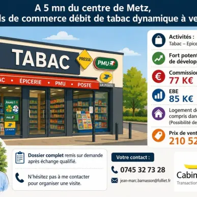 Vente - Tabac - Alimentation - Epicerie - PMU - Moselle (57)-photo-1