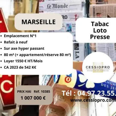 Vente - Tabac - Loto - Presse - Marseille 6ème (13006)-photo-1