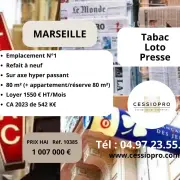 Vente - Tabac - Loto - Presse - Marseille 6ème (13006)