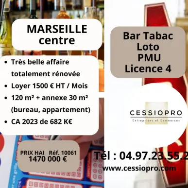Vente - Bar - Tabac - Loto - PMU - Marseille 1er (13001)-photo-2