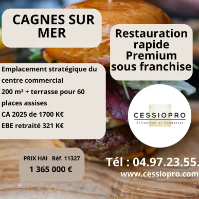Vente - Restaurant - Restaurant rapide - Cagnes-sur-Mer (06800)-photo-1
