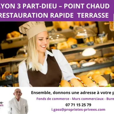 Vente - Restaurant rapide - Point chaud - Rhône (69)-photo-1