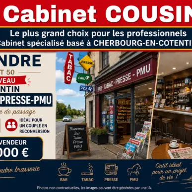 Vente - Bar - Tabac - Alimentation - Loto - PMU - Presse - Benoîtville (50340)-photo-1