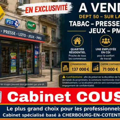 Vente - Tabac - Alimentation - Loto - Presse - Cherbourg-Octeville (50100)-photo-1