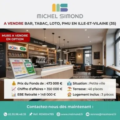 Vente - Bar - Tabac - Loto - PMU - Ille-et-Vilaine (35)-photo-3