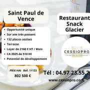 Vente - Restaurant - Glacier - Snack - Saint paul (06570)