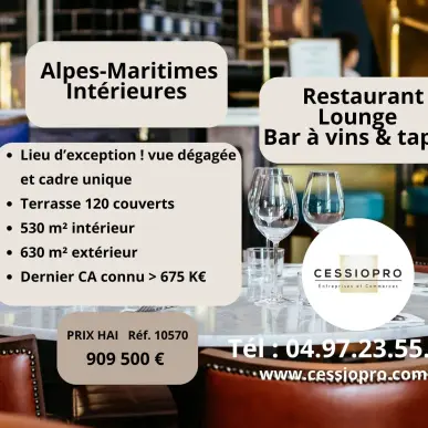 Vente - Bar - Restaurant - Cave à vins - Vins et spiritueux - Mougins (06250)-photo-1