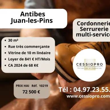 Vente - Cordonnerie - Serrurerie - Juan les pins (06160)-photo-1