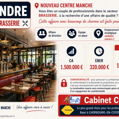 Vente - Bar - Brasserie - Restaurant - Pizzeria - Alimentation - Baudre (50000)-photo-1