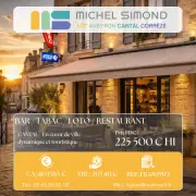 Vente - Bar - Brasserie - Restaurant rapide - Tabac - FDJ - Loto - PMU - Snack - Cantal (15)