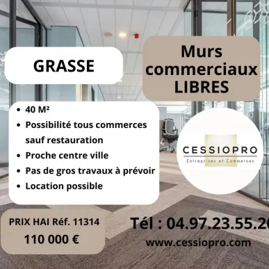 Vente de murs de boutique - Grasse (06130)-photo-2