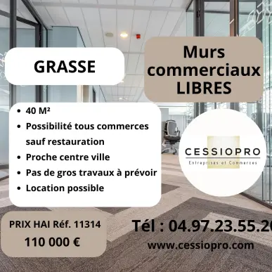 Vente de murs de boutique - Grasse (06130)-photo-1