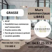 Vente de murs de boutique - Grasse (06130)