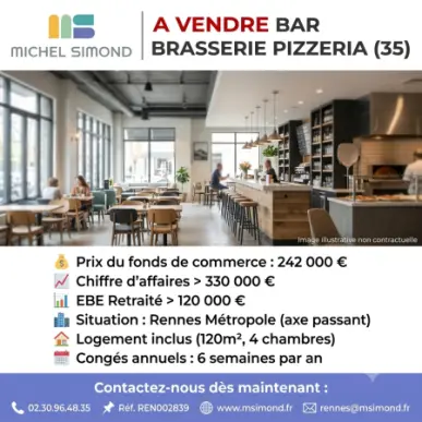 Vente - Bar - Brasserie - Restaurant - Pizzeria - Ille-et-Vilaine (35)-photo-3